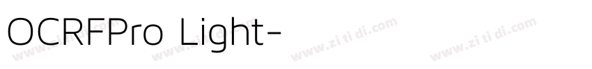 OCRFPro Light字体转换